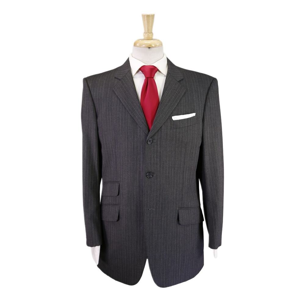 Timothy Everest London Gray Pinstripe 3-Btn Wool Suit 40R